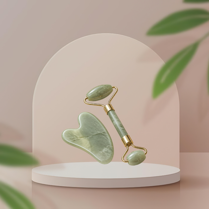 LumiJade™ Jade Facial Roller & Gua Sha Set