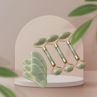 LumiJade™ Jade Facial Roller & Gua Sha Set